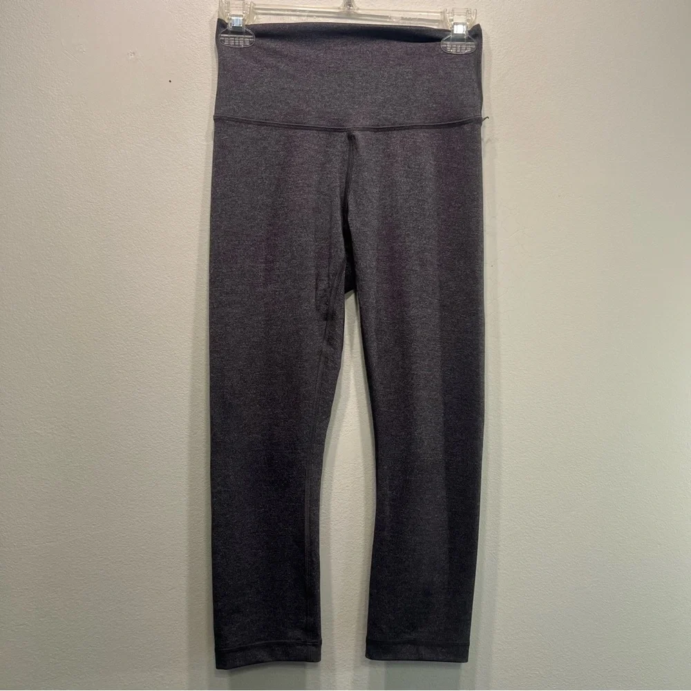 Lululemon Wunder Under Hi-Rise Cropped Leggings Womens Size 6 Gray Heathered